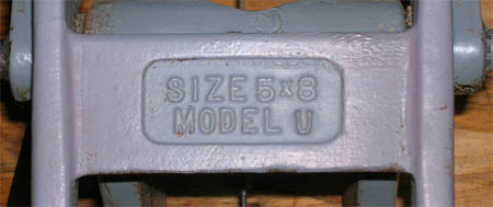 Kelsey Excelsior 6=5x8 Model U name plate