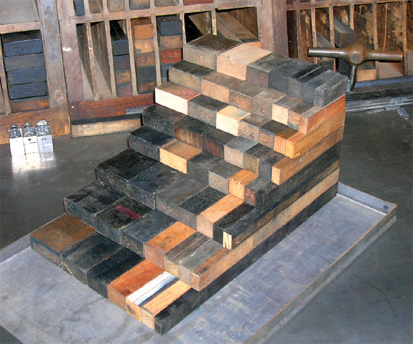 Starter Font of wood furniture for
letterpress