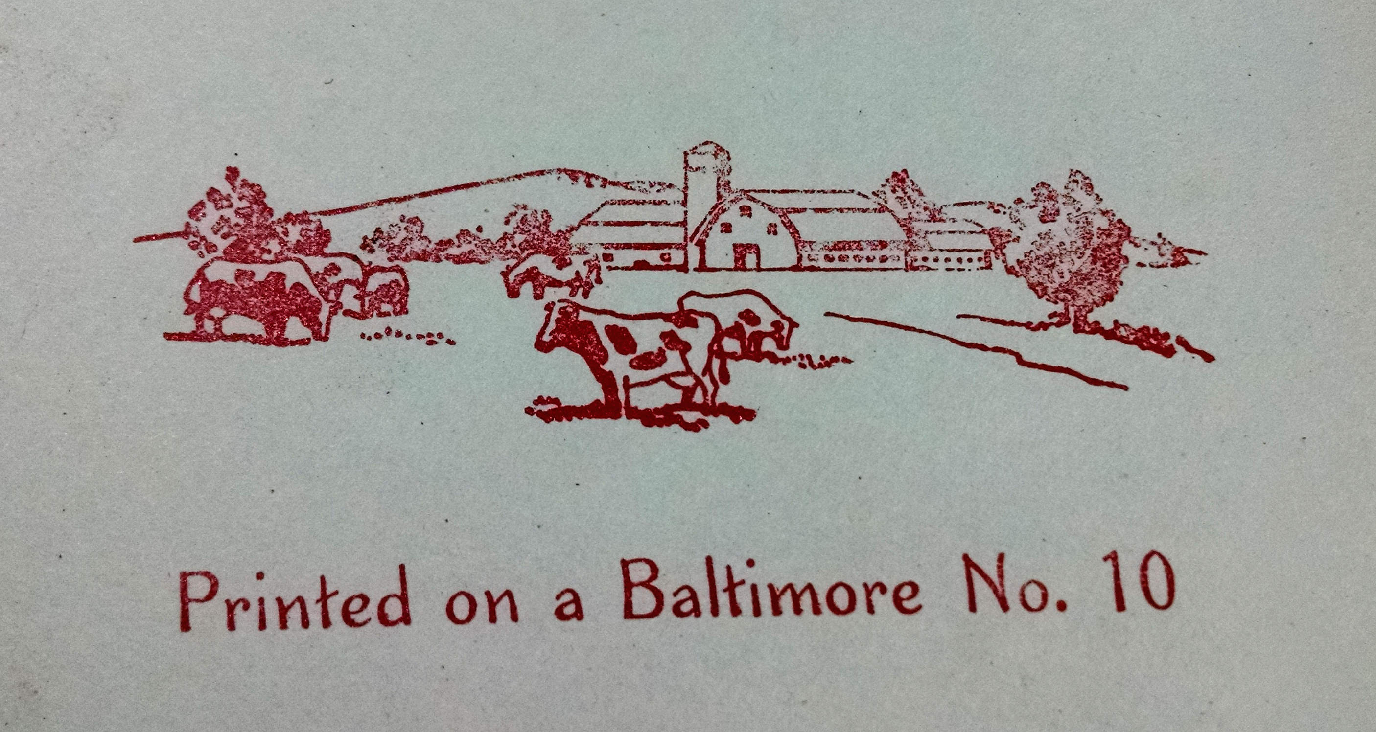 Baltimore No. 9 print
sample Baltimore
No. 9 print sample