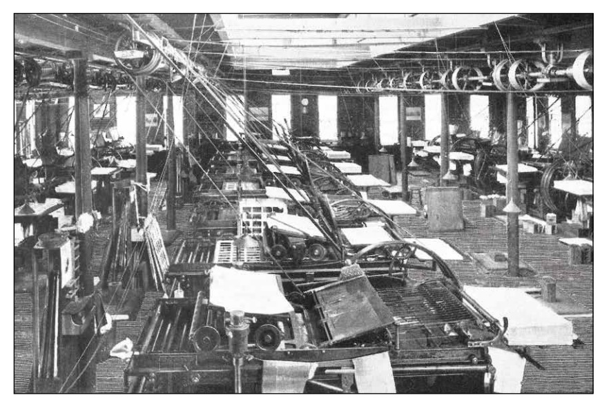 Bed-n-Platen Presses in Press Room Bed-n-Platen Presses in Press Room