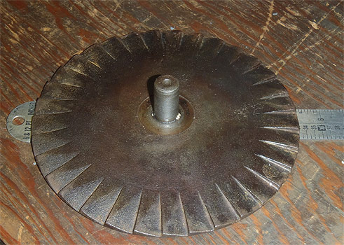 1873 Kelsey Excelsior Platen Press ink
disk