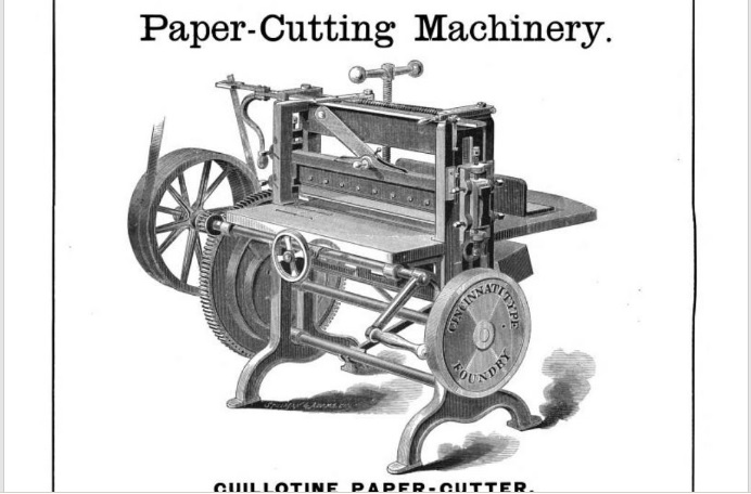 1870 Guillotine Paper Cutter 1870 Guillotine Paper Cutter