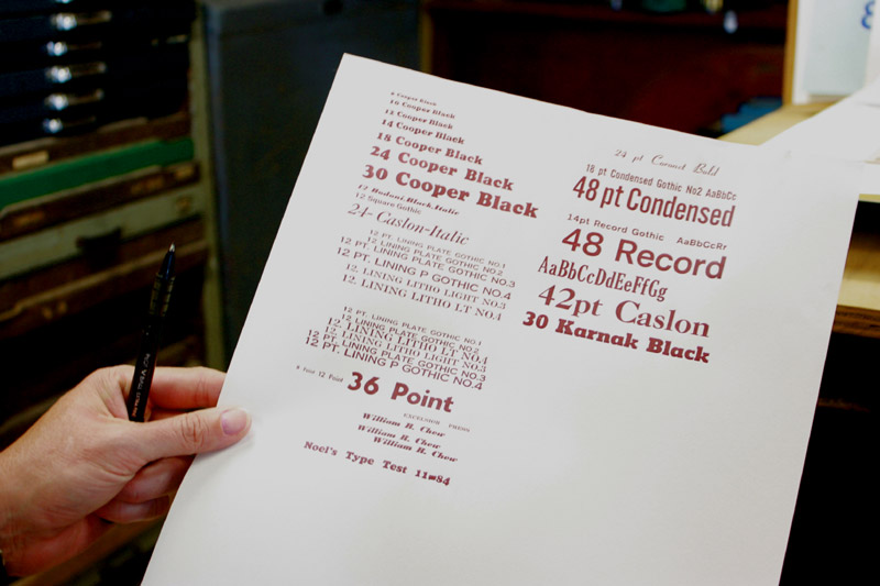 Ludlow type
specimens